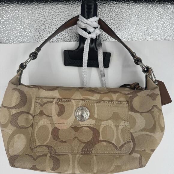 Vintage 90s y2k coach purse mini pouchette baguette signature c handbag heritage - Picture 1 of 10